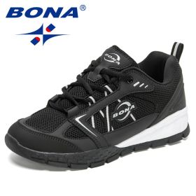 BONA 2022 New Designers Hiking Shoes Leather Wear-resistant Shoe Men Sports Trekking Walking Hunting Jogging Sneakers Mansculino (Color: Charcoal grey S gray, size: 8.5)