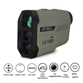 Golf Rangefinder 650m 1000m Hunting Telescope Golf Slope Adjusted Mode Flag-Lock Sport Laser Distance Meter (Color: 1000m1, Ships From: China)