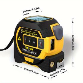 High Precision Laser Tape Measure 3in1 Rangefinder (Model: 5m Steel Tape + 40m Laser Ranging)