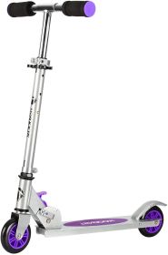 Scooter for Kids Ages 5-8;  Kick Scooter with Adjustable Handlebars and Rear Brake Aluminum Frame;  Lightweight;  Scooter for Kids Ages 3-10 (Color: Silver)